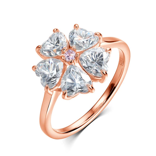 14K Plated 6 Gems Moissanite Rings for Women Luxury Wedding Lab Diamond Pure 925 Silver Band Fine Jewelry Female Ring GRA